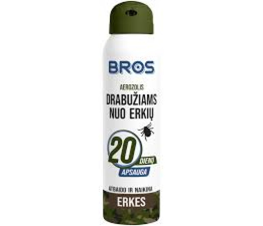 BROS aerozolis drabužiams nuo erkių  90 ml