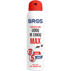 BROS aerozolis nuo uodų ir erkių MAX 90 ml
