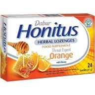 Dabur HONITUS pastilės apelsino skonio 60g