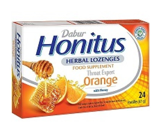 Dabur HONITUS pastilės apelsino skonio 60g