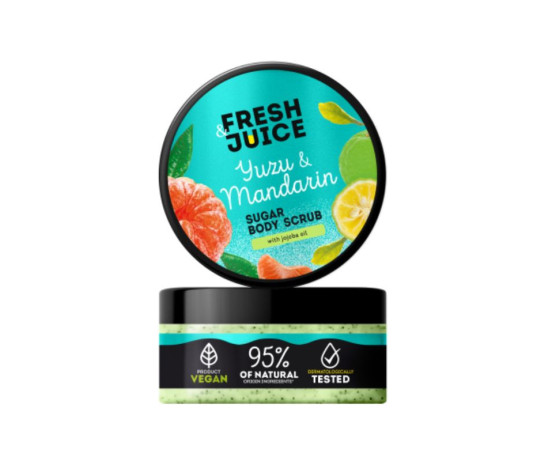 FRESH JUICE cukraus kūno šveitiklis JUZU IR MANDARINAS