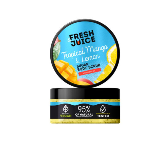 FRESH JUICE cukraus kūno šveitiklis "TROPINIS MANGAS IR CITRINA"