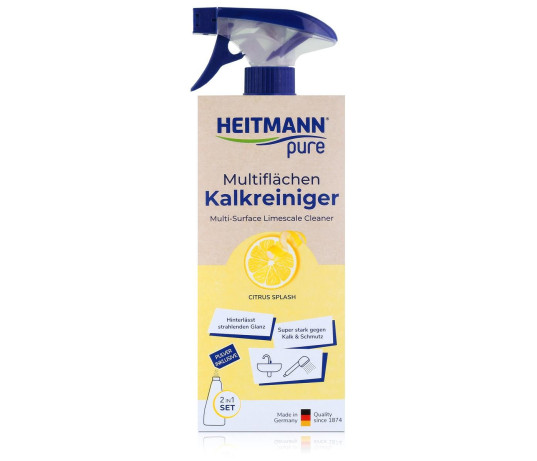 HEITMANN daugiafunkcinis kalkių ir vonios valiklis rinkinys: 25g valiklio ir 500ml.butelis