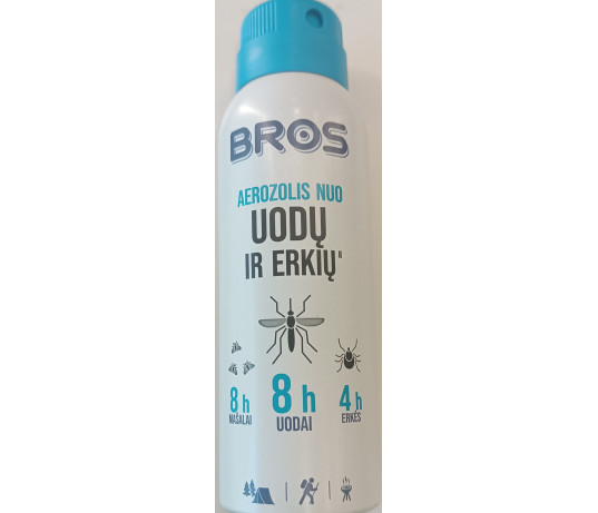 BROS aerozolis nuo uodų ir erkių 90 ml