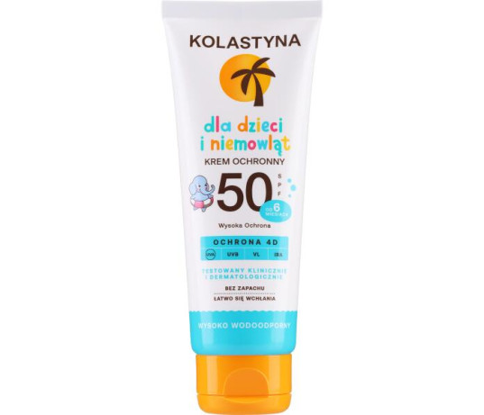 KOLASTYNA apsauginis kremas nuo saulės kūdikiams, SPF 50, 75ml.