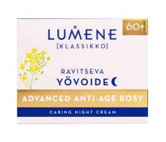 Lumene Klassikko Advanced Anti-Age Rosy Caring naktinis kremas 50 ml.