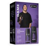 STR8 GAME rinkinys : purškiamas dezodorantas 150ml + dušo gelis 250ml