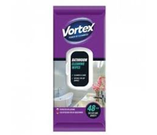 Vortex drėgnos servetėlės vonios paviršiams 48 vnt