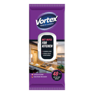 Vortex drėgnos valymo servetėlės virtuvei 48 vnt